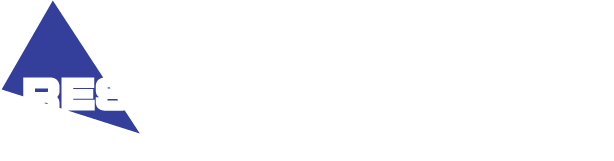 blaues Dreieck, darunter steht in weißer Schrift "RESCUE EDV"